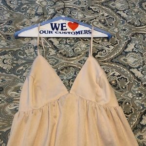 Anthropologie champagne cocktail dress